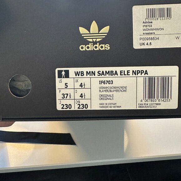 Adidas x Wales Bonner Samba Millennium Sneakers Women's Size 6 - Picture 6 of 7